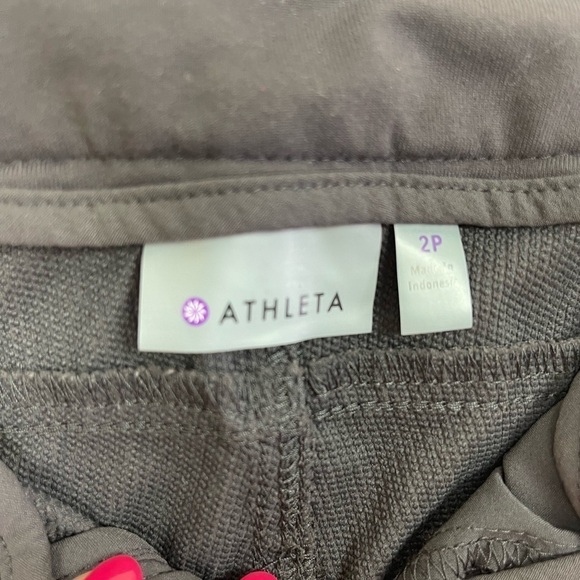 Athleta Chocolate Ankle Zipped Trousers Size 2P - Picture 4 of 6